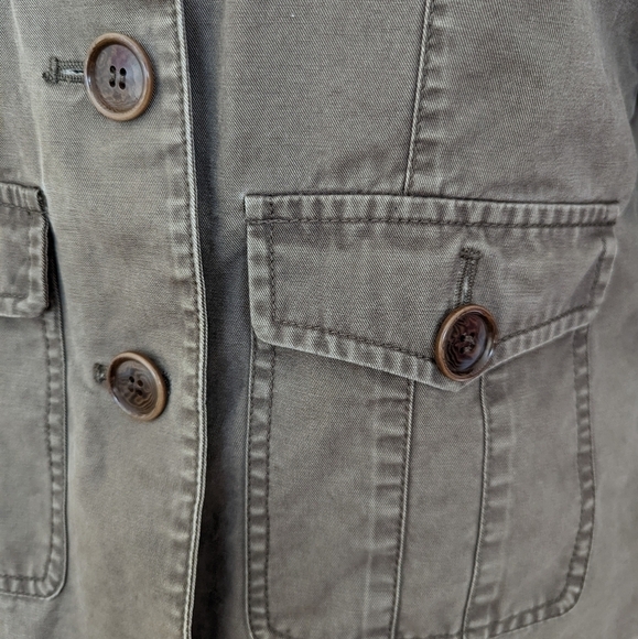 club MONACO cargo safari jacket 100% Cotton green 0 xs - Picture 4 of 13